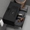 Wall Mounted Black Bathroom Vanity, Modern, 34
